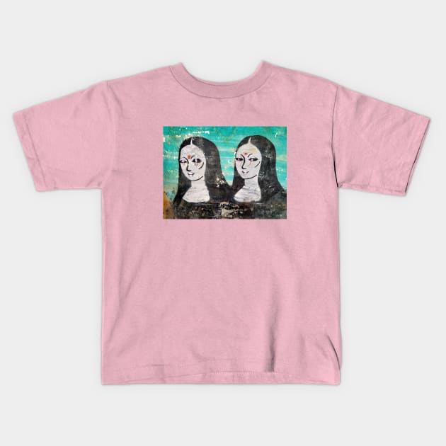 Art Mona Lisa Kids T-Shirt by hypedealer